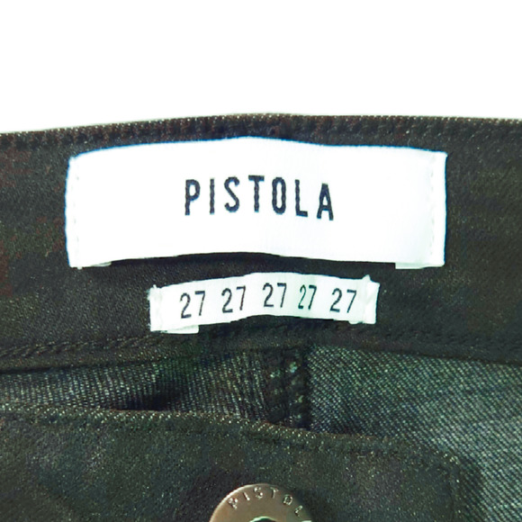 NWT Pistola Aline Coated High-Rise Skinny Ankle Jeans Sz. 27x27 Coated Forest - Picture 5 of 10